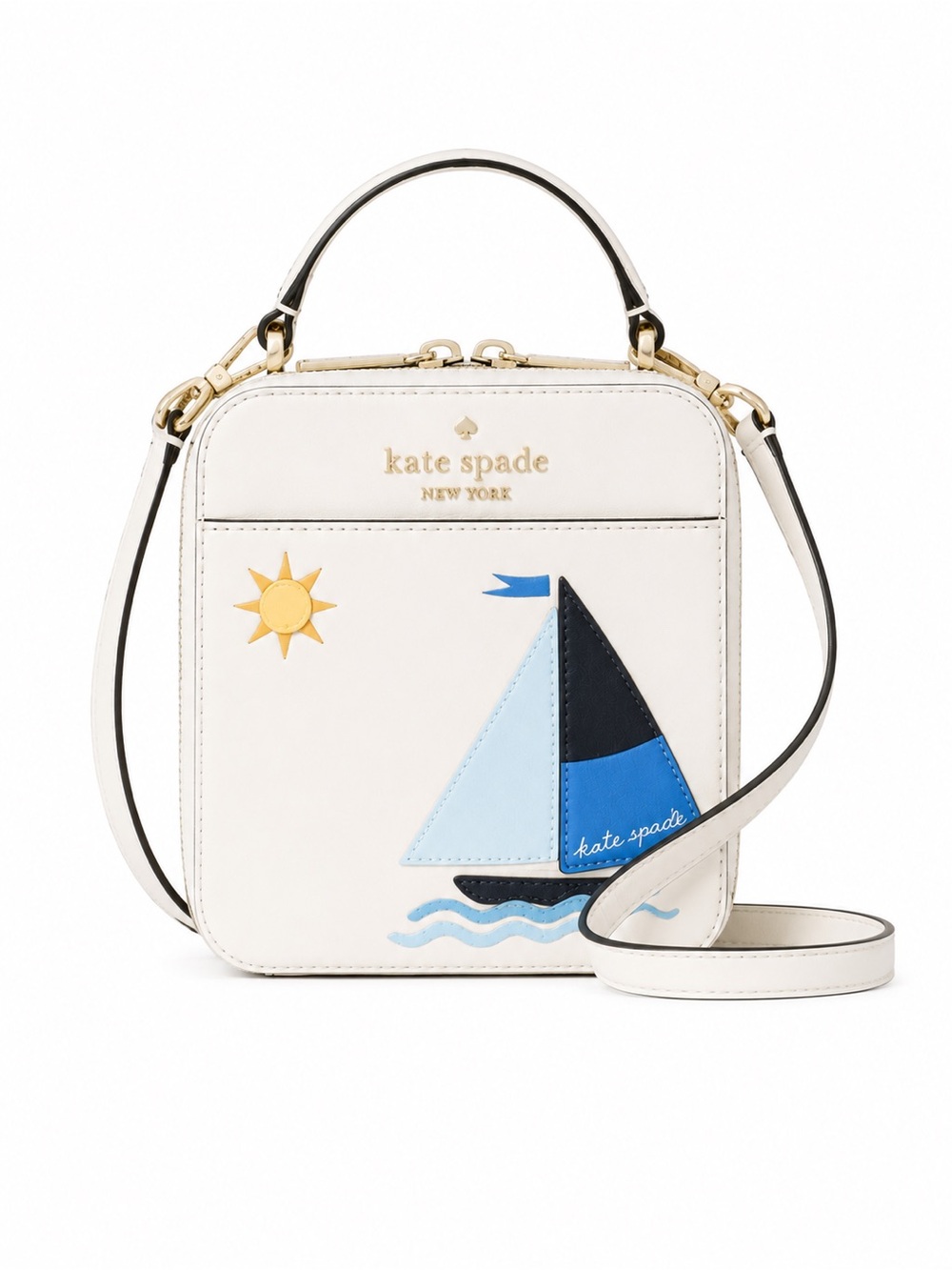 Rare Kate Spade New York Set Sail Sailboat Vanity Crossbody Novelty Bag - Picture 2 of 14